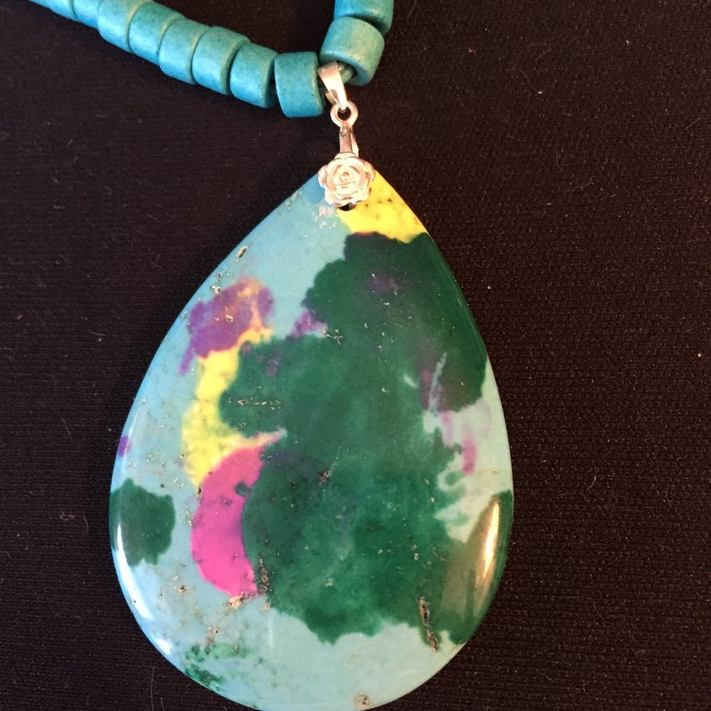 Howlite Turquoise Gemstone Pendant